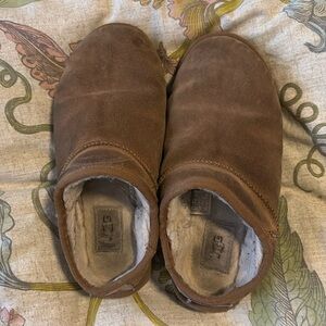 Uggs size 7 tan slip ons
